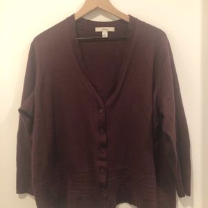 Sejour Burgundy cardigan Sz 3X